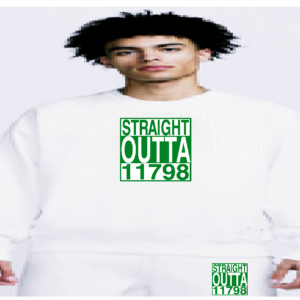 STRAIGHT OUTTA 11798~White 2 Pc Crew neck set
