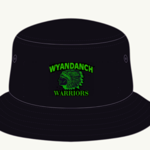 WYANDANCH WARRIOR~Bucket Hat in Black~Featuring Full Logo