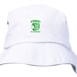 WYANDANCH WARRIOR~Floppy Bucket Hat~White~Full Logo