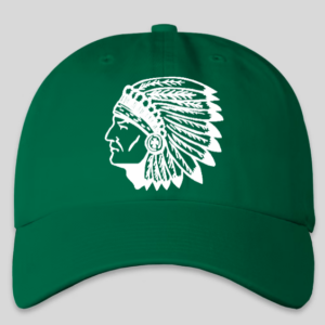 WYANDANCH WARRIOR~Bucket Hat Grn & Wht~Featuring The Chief