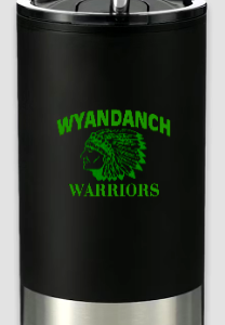 WYANDANCH WARRIOR~BLACK TRAVEL TUMBLER