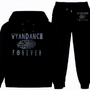 WYANDANCH FOREVER~BLACK FAUX STUDDED 2 PC SET