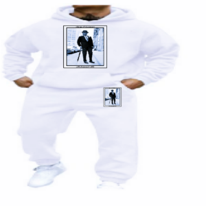 "ALI ALWAYS A GENTLEMAN" WHITE 2PC HOODIE SET