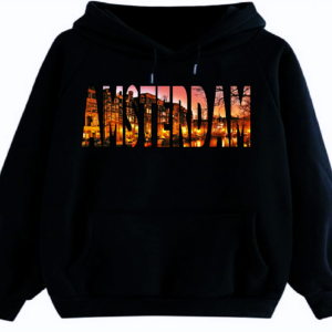 "AMSTERDAM" ~ BLACK HOODIE