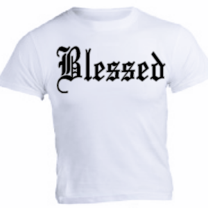 "BLESSED" Tee in White