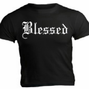 "BLESSED" Tee~In Black