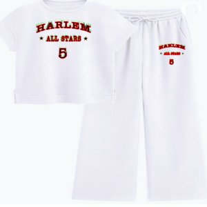 "HARLEM ALL STARS" 2PC SET ~ In White