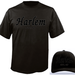 "HARLEM" TEE & BALL CAP ~ In Black