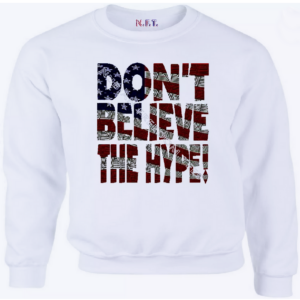 "HYPE" ~ CREWNECK SWEATSHIRT - In White