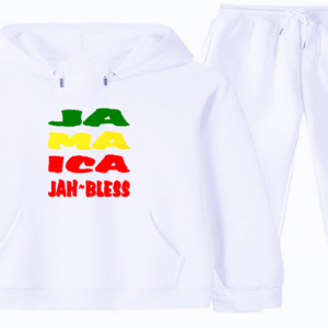 "JAMAICA" ~ 2PC HOODIE SET - In White