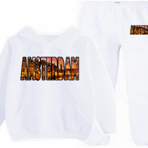 "AMSTERDAM" 2PC WHITE HOODIE SET