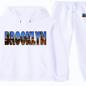 "BROOKLYN CLEAR" ~ 2PC HOODIE SET - In White