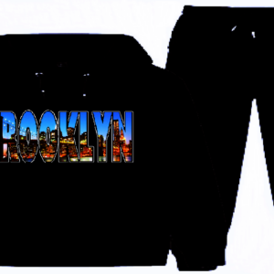 "BROOKLYN CLEAR" 2PC HOODIE SET - In Black
