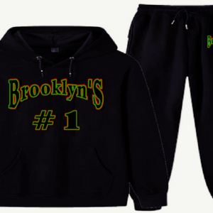"BROOKLYN'S #1" ~ 2PC HOODIE SET In Black