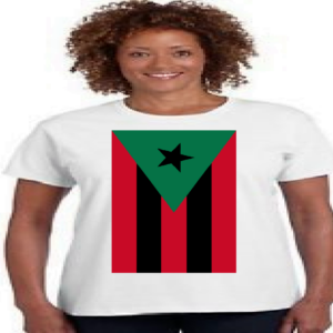 "AFRO~RICAN - TEE IN WHITE