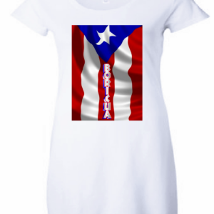 "BORICUA" ~ WHITE TEE SHIRT DRESS