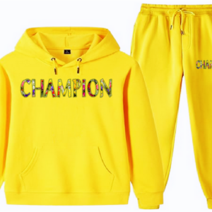 "CHAMPION" ~ 2PC HOODIE SET - In Yellow