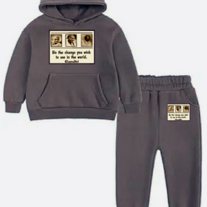 "CHANGE" ~2PC HOODIE SET - In Brown G.A.S. KIDS