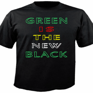 "GREEN" TEE ~ In Black