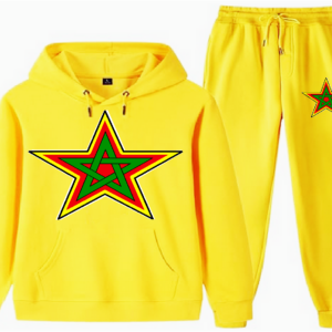 "HEBREW STARR" ~ 2PC HOODIE SET - In Yellow