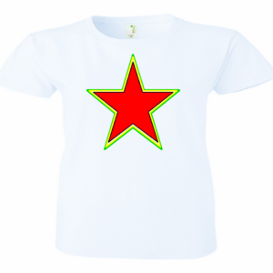 "BLACK STAR" TEE ~ In White