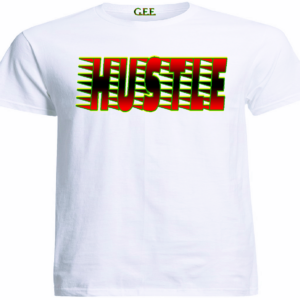 "HUSTLE FASTER" TEE ~ In White